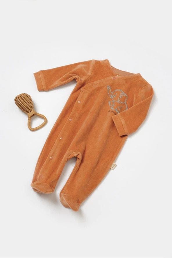 Bebek Ayaklı Tulum, %80 Organik Pamuk & %20 Polyester, Bebek ve Yenidoğan Serisi - CSYK6039