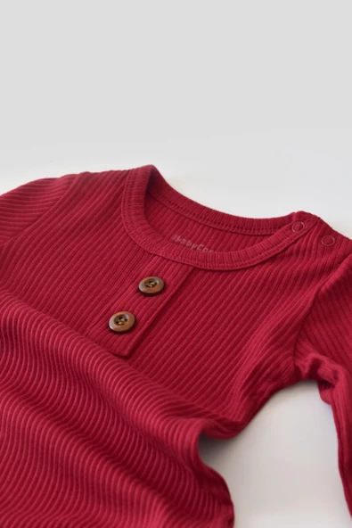 Bebek Uzun Kollu Tulum, %50 Modal Kumaş - %50 Organik Pamuk, Bebek ve Yenidoğan Serisi - CSYM11410 - 4