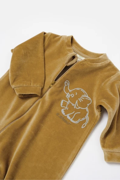 Bebek Fermuarlı Tulum, %80 Organik Pamuk, Bebek ve Yenidoğan Serisi - CSYK6055 - 3