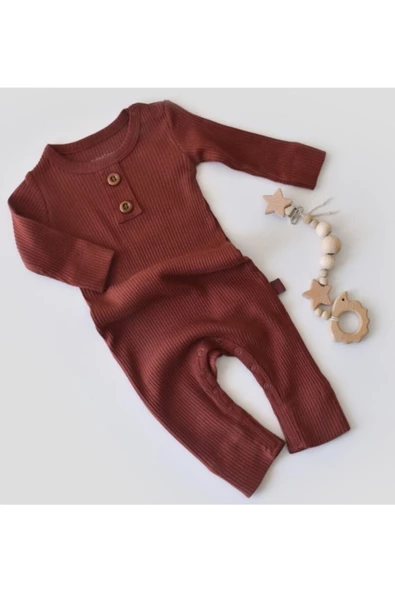 Bebek Uzun Kollu Tulum, %50 Modal Kumaş - %50 Organik Pamuk, Bebek ve Yenidoğan Serisi - CSYM11409