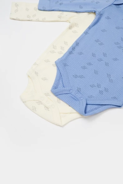 Bebek 2 Parça Uzun Kollu Body, %50 Modal Kumaş - %50 Organik Pamuk, Bebek ve Yenidoğan Serisi - CSYM11315 - 7