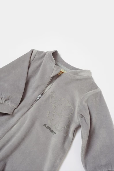 Bebek Fermuarlı Tulum, %80 Organik Pamuk, Bebek ve Yenidoğan Serisi - CSYK6056 - 3