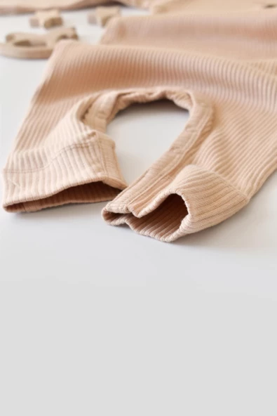 Bebek Uzun Kollu Tulum, %50 Modal Kumaş - %50 Organik Pamuk, Bebek ve Yenidoğan Serisi - CSYM11412 - 2