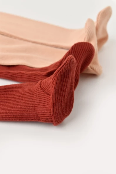 Bebek 2'li Patikli Pantolon, %50 Modal Kumaş - %50 Organik Pamuk, Bebek ve Yenidoğan Serisi - 2