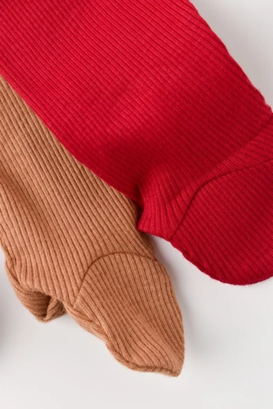 Bebek 2'li Patikli Pantolon, %50 Modal Kumaş - %50 Organik Pamuk, Bebek ve Yenidoğan Serisi - 3