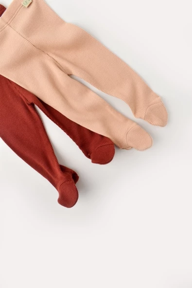 Bebek 2'li Patikli Pantolon, %50 Modal Kumaş - %50 Organik Pamuk, Bebek ve Yenidoğan Serisi