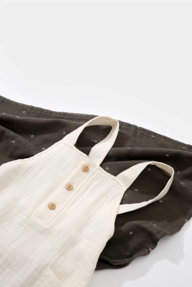 Bebek Cepli Salopet Tulum, %100 Pamuk, Bebek ve Yenidoğan Serisi - CSYM7009 - 2