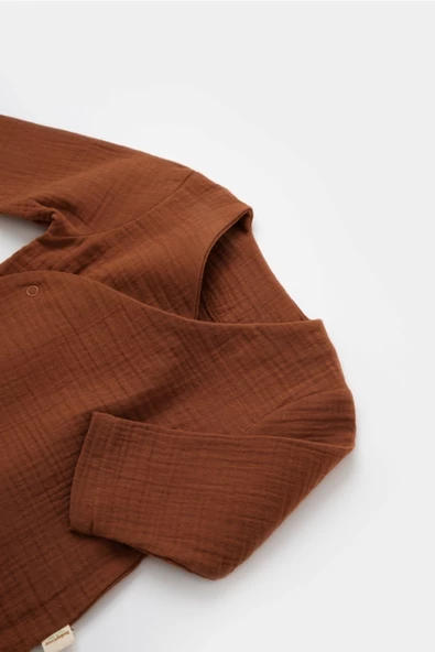 Bebek Kruvaze Uzun Kollu Tişört ve Pantolon Takım, %100 Pamuk, Bebek ve Yenidoğan Serisi - CSYM7013 - 4