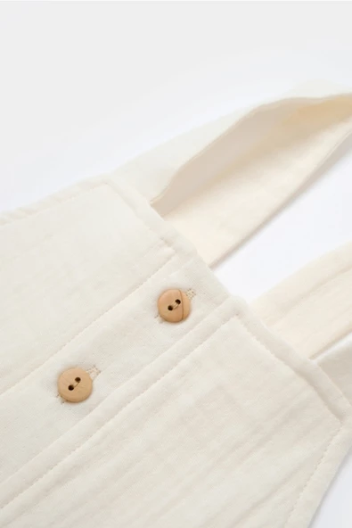 Bebek Cepli Salopet Tulum, %100 Pamuk, Bebek ve Yenidoğan Serisi - CSYM7009 - 4