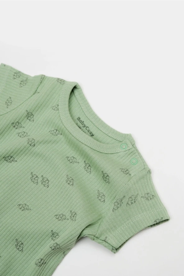 Bebek Şort ve Tişört Takımı, %50 Modal Kumaş - %50 Organik Pamuk, Bebek ve Yenidoğan Serisi - CSYM11705 - 3