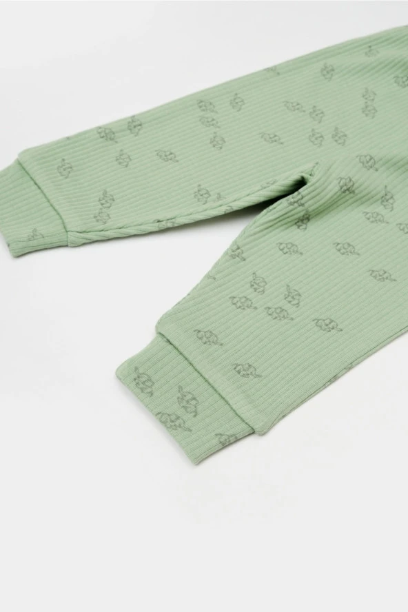 Bebek 3’lü Takım (Pantolon, Uzun Kol T-shirt, Şapka), %50 Modal Kumaş - %50 Organik Pamuk, Bebek ve Yenidoğan Serisi - CSYM25503 - 7