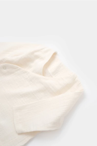 Bebek Kruvaze Uzun Kollu Tişört ve Pantolon Takım, %100 Pamuk, Bebek ve Yenidoğan Serisi - CSYM7012 - 3