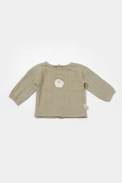 Bebek Uzun Kollu Tişört ve Pantolon Takım, %100 Pamuk, Bebek ve Yenidoğan Serisi - CSYM7016 - 2