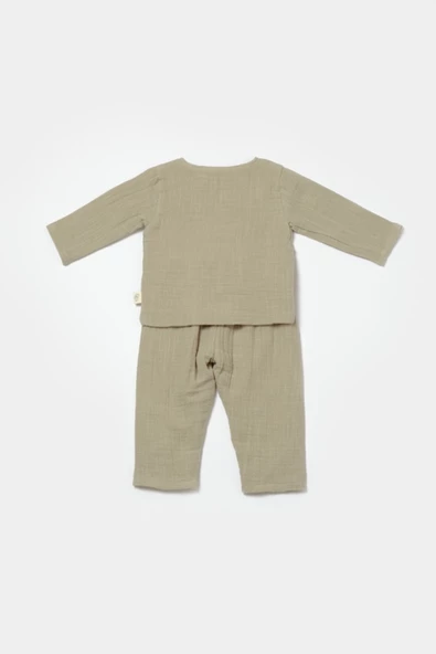 Bebek Uzun Kollu Tişört ve Pantolon Takım, %100 Pamuk, Bebek ve Yenidoğan Serisi - CSYM7019 - 3