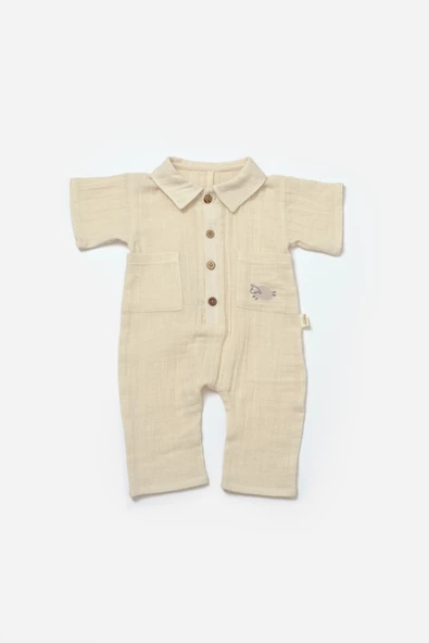 Bebek Kısa Kollu Tulum, %100% pamuk, Bebek ve Yenidoğan Serisi - CSYM7039 - 2