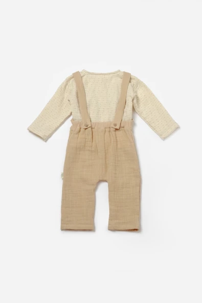 Bebek Uzun Kollu Tişört & Salopet Takım, %100 Pamuk, Bebek ve Yenidoğan Serisi - CSYM7047 - 3