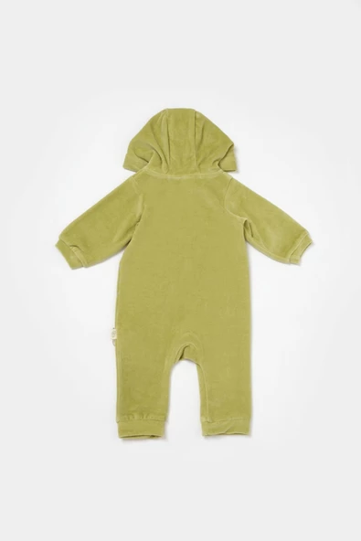 Bebek Kapüşonlu Fermuarlı Tulum, %80 Organik Pamuk & %20 Polyester, Bebek ve Yenidoğan Serisi - CSYK6043 - 6