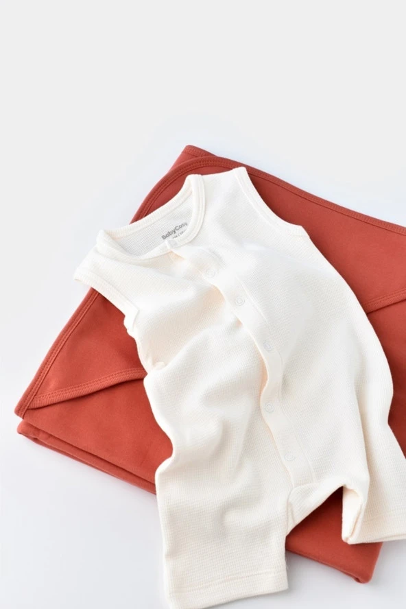 Bebek Kolsuz Tulum, %100 Organik Pamuk, Bebek ve Yenidoğan Serisi - CSYW1008 - 2