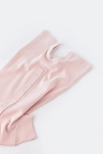 Bebek Şort Kollu Tulum, %100 Organik Pamuk, Bebek ve Yenidoğan Serisi - CSYW1017 - 3