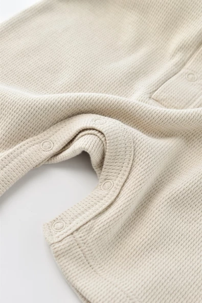 Bebek Şort Kollu Tulum, %100 Organik Pamuk, Bebek ve Yenidoğan Serisi - CSYW1012 - 5