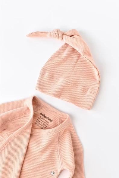 Bebek 4’lü Takım Pantolon, T-shirt, Şapka, Eldiven, Bebek ve Yenidoğan Serisi,Hastane Çıkış Seti - 3