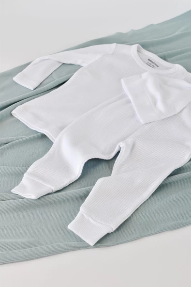 Bebek Pantolon ve Uzun Kollu Tişört ve Şapka Seti, Bebek ve Yenidoğan Serisi - CSYM21511 - 6