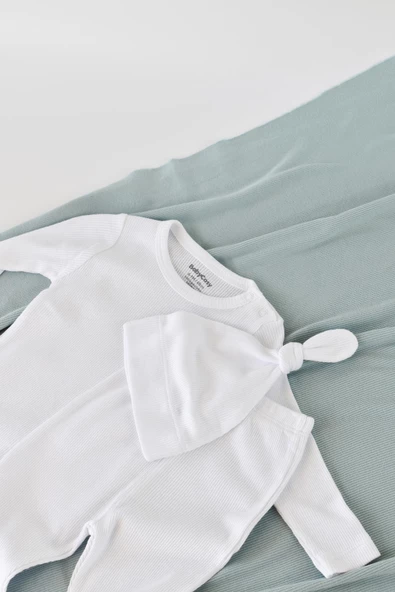 Bebek Pantolon ve Uzun Kollu Tişört ve Şapka Seti, Bebek ve Yenidoğan Serisi - CSYM21511 - 2