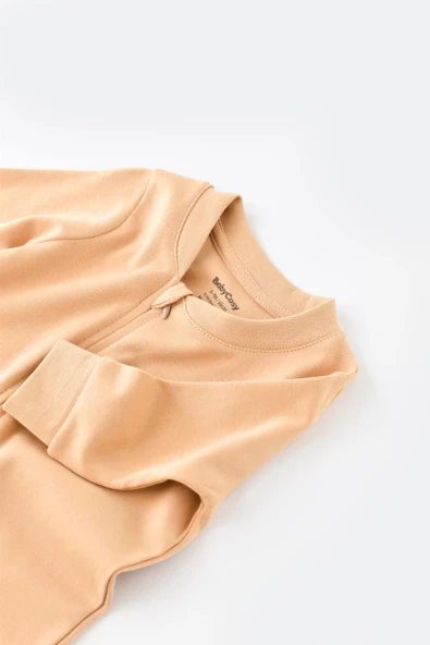 Bebek Fermuarlı Tulum, %100 Organik Pamuk, Bebek ve Yenidoğan Serisi - CSY3036 - 2