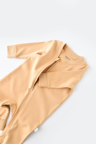 Bebek Fermuarlı Tulum, %100 Organik Pamuk, Bebek ve Yenidoğan Serisi - CSY3036 - 3