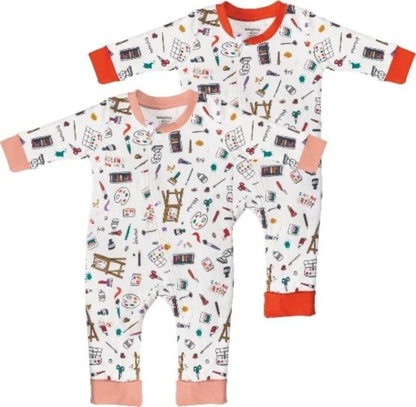 Organik 2'li Fermuarlı Tulum