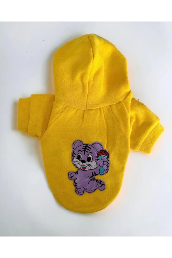 Purple IceCream Kedi Kapşonlu Sweatshirt, Hoodie Kedi Kazağı, Kedi Kıyafeti