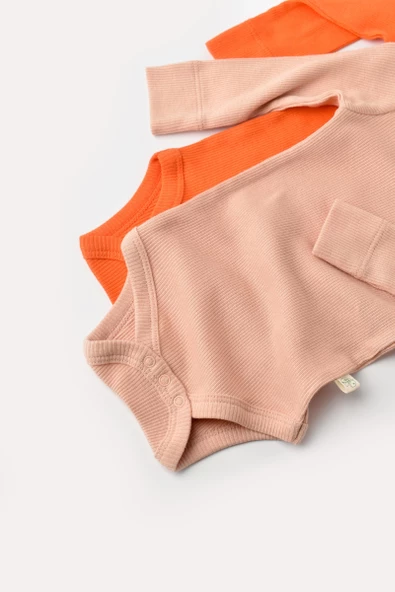 Bebek 2 Parça Uzun Kollu Body, %50 Modal Kumaş - %50 Organik Pamuk, Bebek ve Yenidoğan Serisi - CSYM11314 - 3