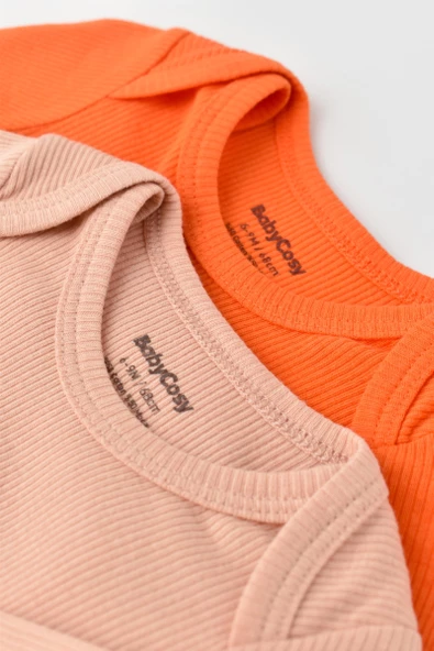 Bebek 2 Parça Uzun Kollu Body, %50 Modal Kumaş - %50 Organik Pamuk, Bebek ve Yenidoğan Serisi - CSYM11314 - 4