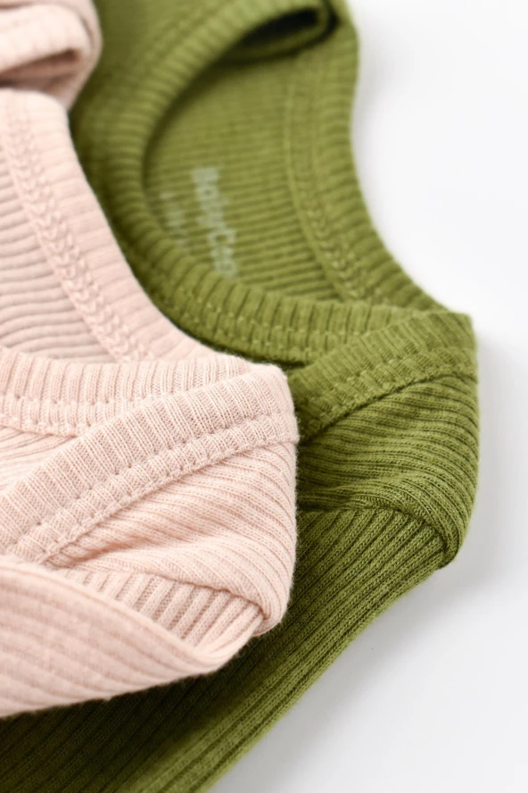 Bebek 2 Parça Uzun Kollu Body, %50 Modal Kumaş - %50 Organik Pamuk, Bebek ve Yenidoğan Serisi - CSYM11312 - 4