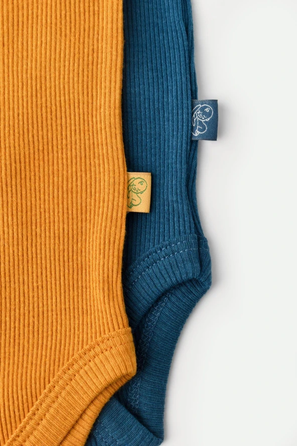 Bebek 2 Adet Kısa Kollu Body, %50 Modal Kumaş - %50 Organik Pamuk, Bebek ve Yenidoğan Serisi - CSYM11210 - 4