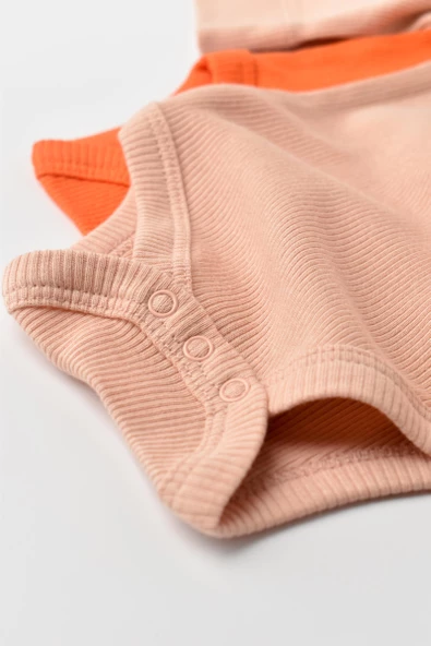 Bebek 2 Parça Uzun Kollu Body, %50 Modal Kumaş - %50 Organik Pamuk, Bebek ve Yenidoğan Serisi - CSYM11314 - 5