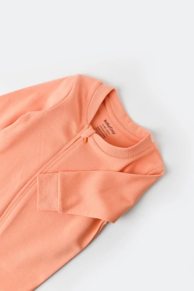 Bebek Fermuarlı Tulum, %100 Organik Pamuk, Bebek ve Yenidoğan Serisi - CSY3038 - 2