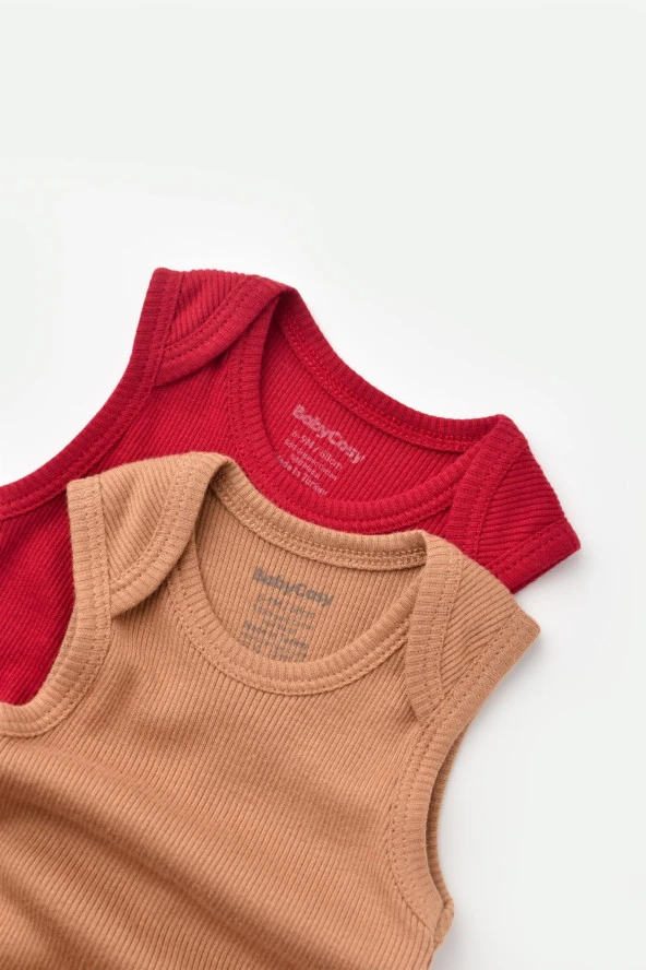 Bebek 2 Parça Kolsuz Body, %50 Modal Kumaş - %50 Organik Pamuk, Bebek ve Yenidoğan Serisi - CSYM11111 - 2