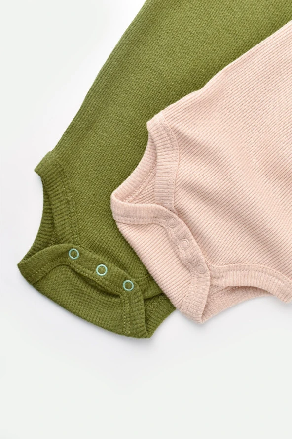 Bebek 2 Parça Kolsuz Body, %50 Modal Kumaş - %50 Organik Pamuk, Bebek ve Yenidoğan Serisi - CSYM11112 - 6