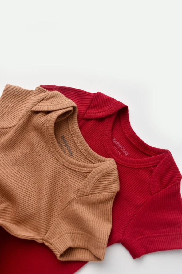 Bebek 2 Adet Kısa Kollu Body, %50 Modal Kumaş - %50 Organik Pamuk, Bebek ve Yenidoğan Serisi - CSYM11211 - 2