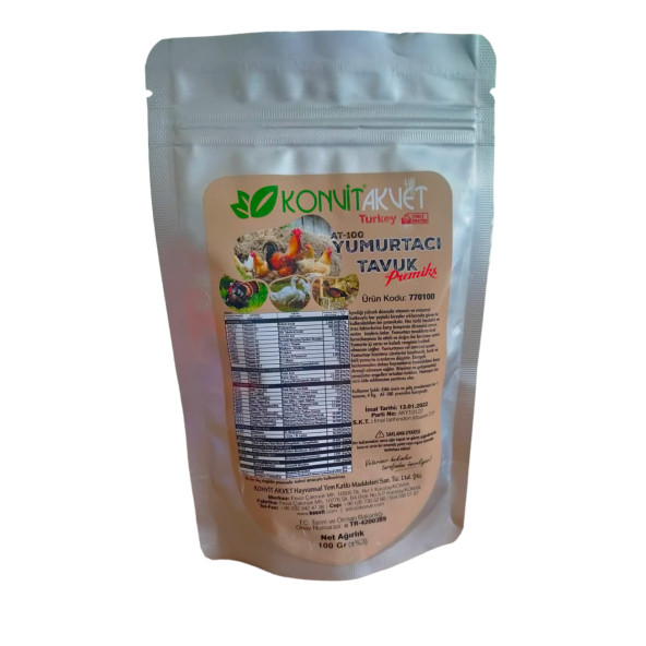 KONVİT AKVET YUMURTACI TAVUK VİTAMİN PREMİKSİ TOZ 100 GR