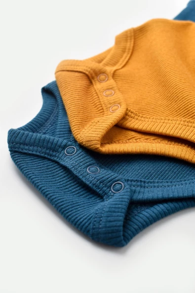 Bebek 2 Parça Kolsuz Body, %50 Modal Kumaş - %50 Organik Pamuk, Bebek ve Yenidoğan Serisi - CSYM11110 - 6