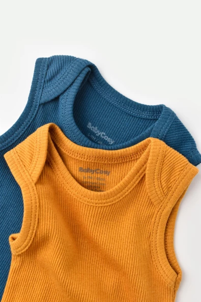 Bebek 2 Parça Kolsuz Body, %50 Modal Kumaş - %50 Organik Pamuk, Bebek ve Yenidoğan Serisi - CSYM11110 - 4