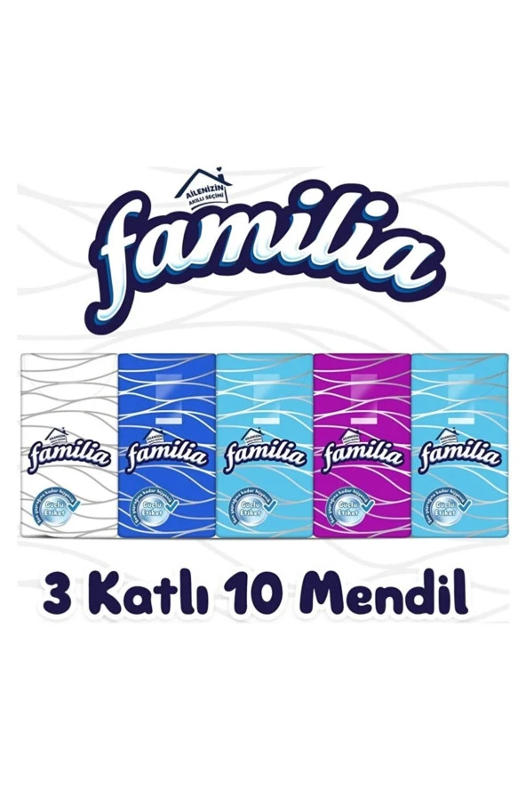 Familia 3 Katlı 10'lu Paket Mendil Familia Mendil 10'lu