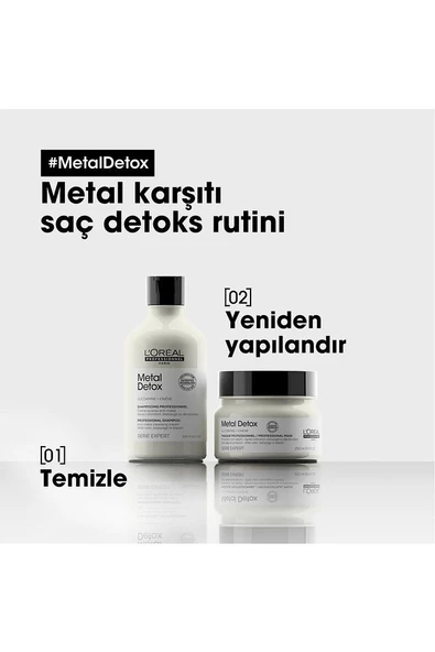 Serie Expert Metal Detox Renkli ve Açıcı ile İşlem Görmüş Saçlar Şampuan 300 ml - Resim 5