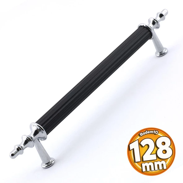 Erciyes Kulp Mobilya Mutfak Dolabı Çekmece Dolap Kulpları Kapak Kulpu Kulbu Siyah 128 mm Metal