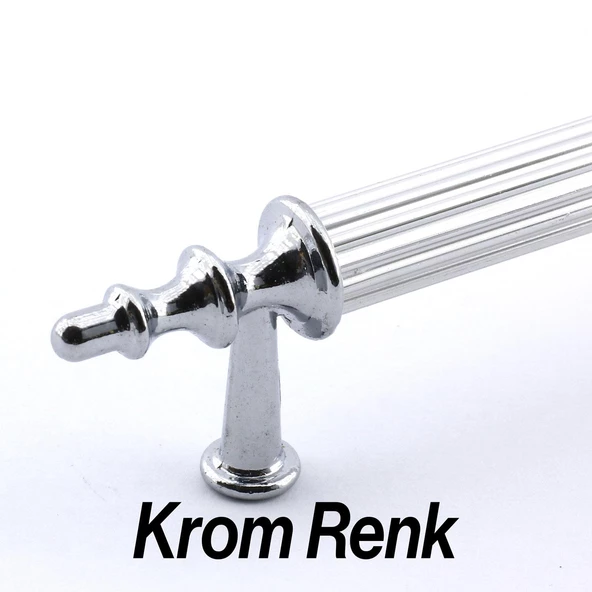 Erciyes Kulp Mobilya Mutfak Dolabı Çekmece Dolap Kulpları Kapak Kulpu Kulbu Krom Renk 96 mm Metal - 5