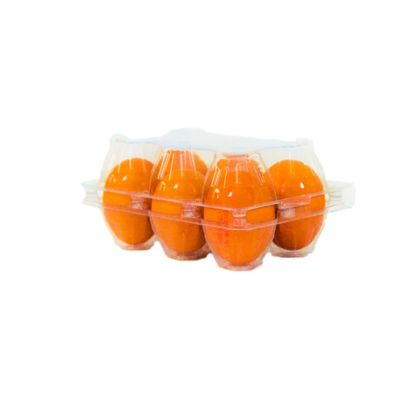 Plastik Yumurta Viyolü Şeffaf 6Lı 50 Adet
