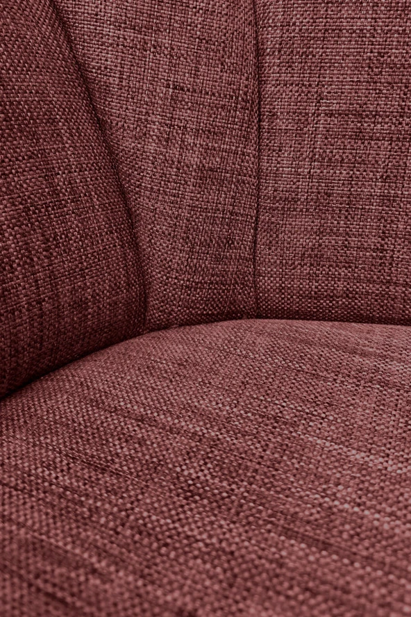 Nemeron Kollu Berjer Keten Silinebilir Leke Tutmaz Kumaş Çay Seti Cafe Otel Tekli Koltuk - Kırmızı - 4