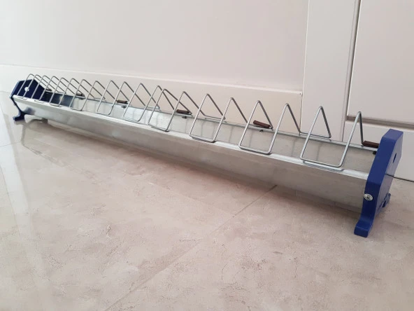 Güvercin Civciv Metal Galvaniz Yemlik 100 Cm 4  Adet